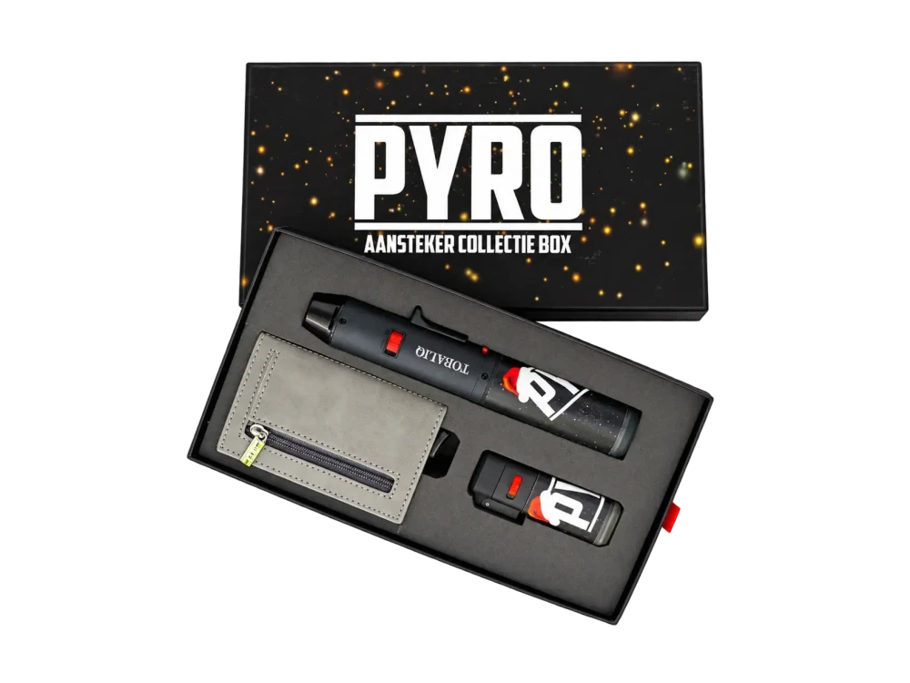 Pyro Collectie Aansteker box *Kersteditie* | Lichtgrijs